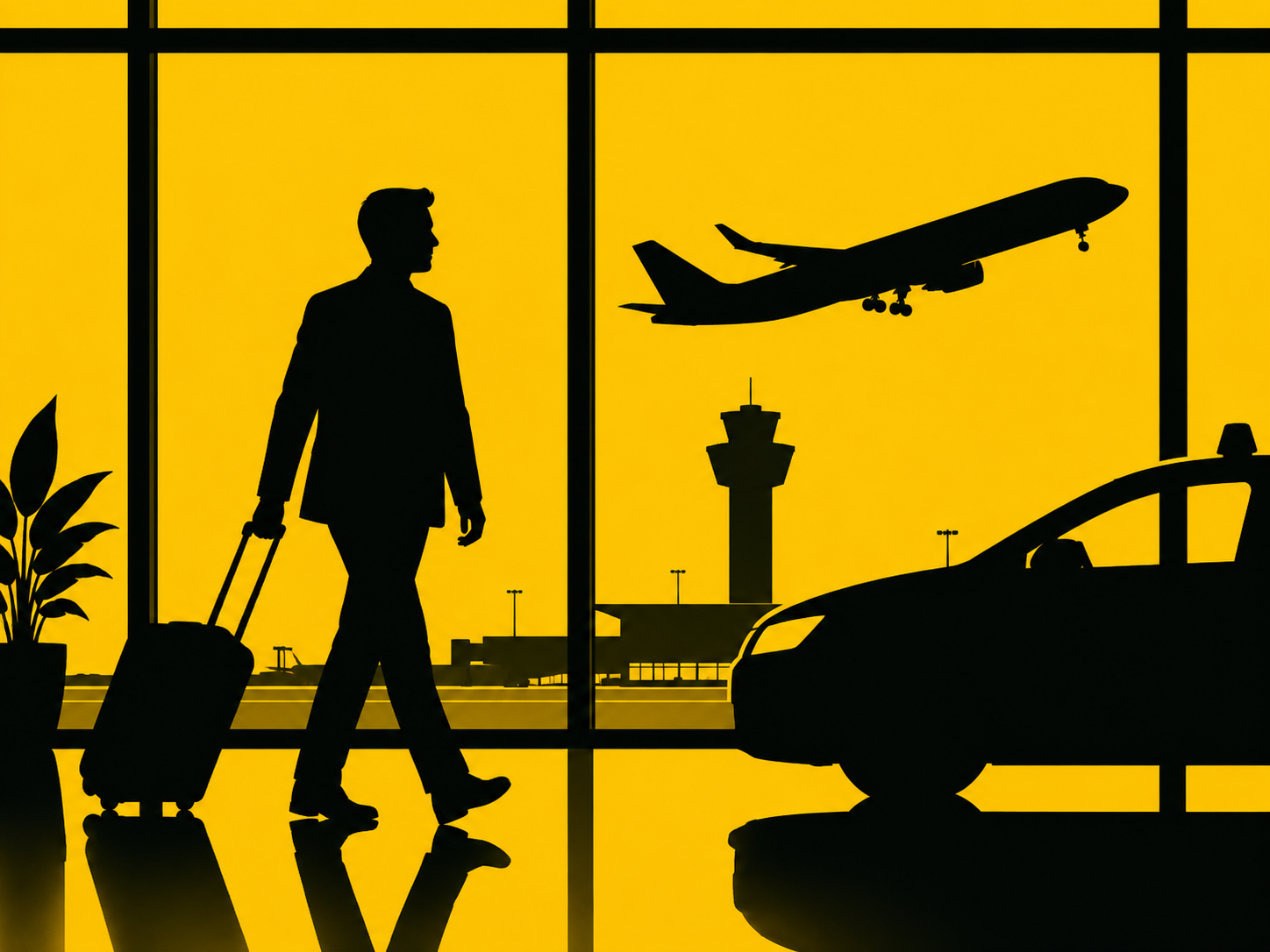 Illustration zum Flughafentransfer
